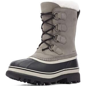 USED SOREL Women's Caribou Cold Weather Boots ,Shale/Stone-Size 9
